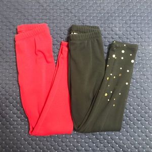 Lot of 2 girls’ Cat & Jack lined leggings